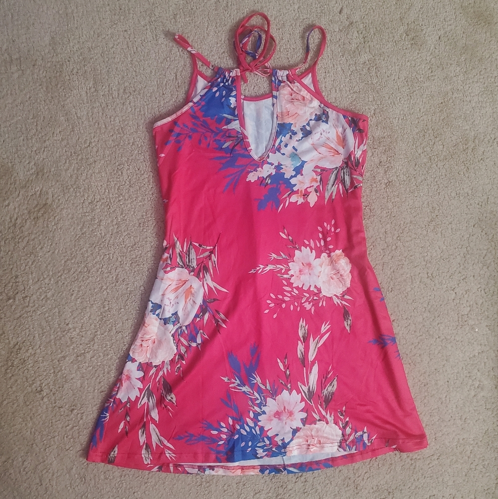 Floral Mini Summer Dress (Small)